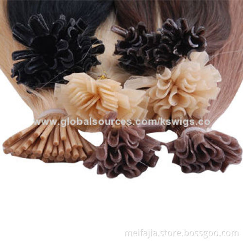 Nail Tip Hair Extension, 100% Natural Human Hair, No Chemical Process, Full Cuticle Aligned